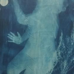 Traces of Being: Cyanotype Scroll 5